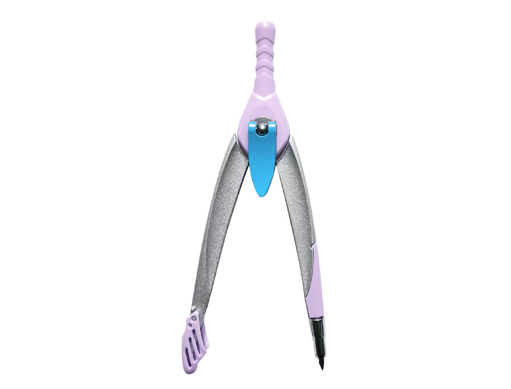 COMPAS LIDERPAPEL LOCK DEVICE CON ADAPTADOR UNIVERSAL Y TUBO DE MINAS COLOR VIOLETA