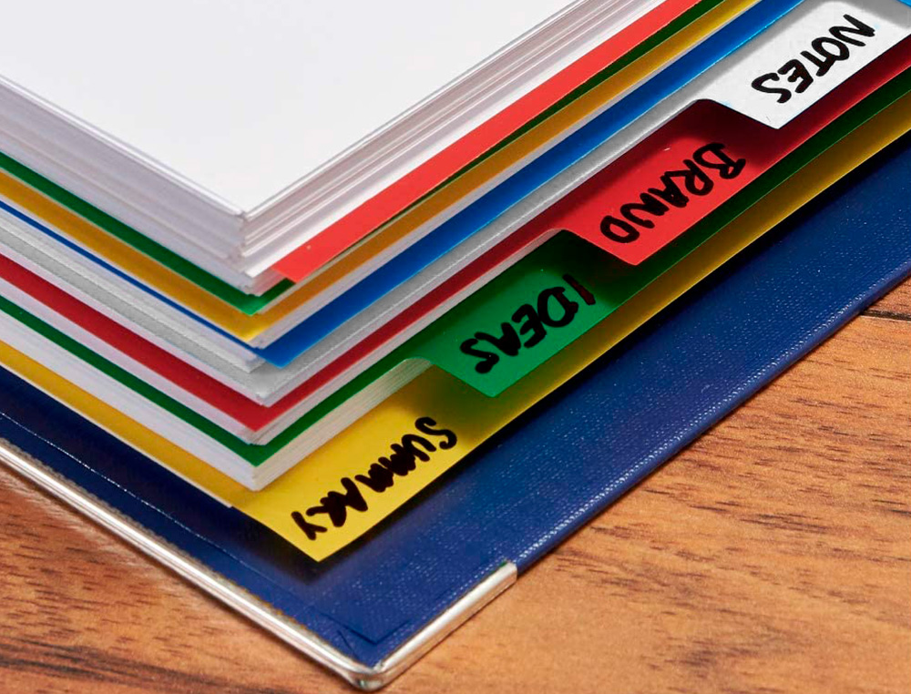 SEPARADOR LIDERPAPEL PLASTICO JUEGO DE 10 SEPARADORES FOLIO 16 TALADROS