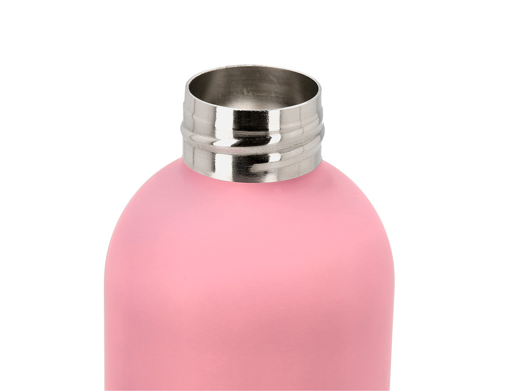 BOTELLA PORTALIQUIDOS ANTARTIK ISOTERMICA ACERO INOXIDABLE LIBRE DE BPA COLOR ROSA 500 ML