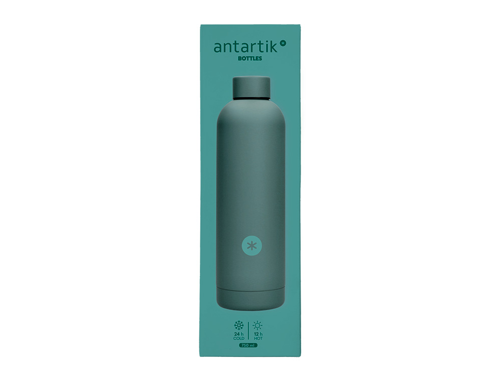 BOTELLA PORTALIQUIDOS ANTARTIK ISOTERMICA ACERO INOXIDABLE LIBRE DE BPA COLOR TURQUESA 750 ML