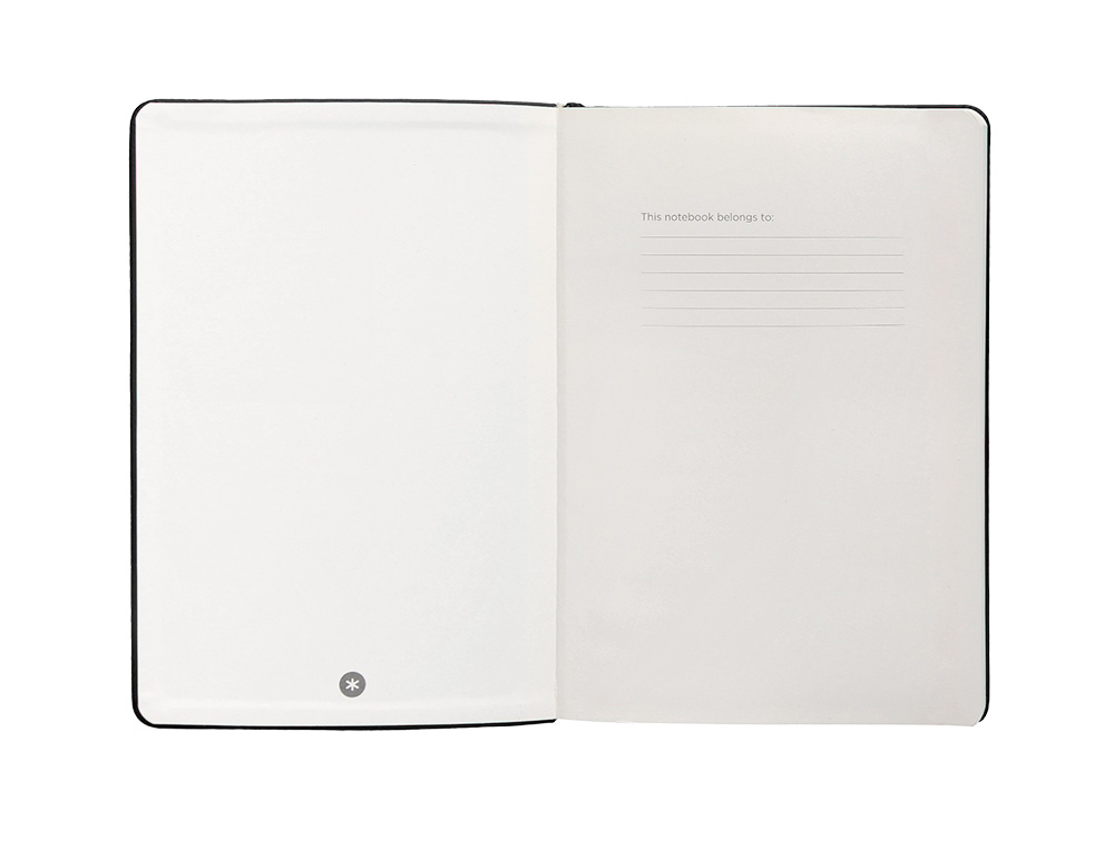 CUADERNO CON GOMILLA ANTARTIK NOTES TAPA DURA A4 HOJAS LISAS NEGRO 100 HOJAS 80 GR FSC