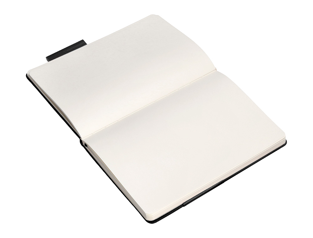 CUADERNO CON GOMILLA ANTARTIK NOTES TAPA DURA A4 HOJAS LISAS NEGRO 100 HOJAS 80 GR FSC