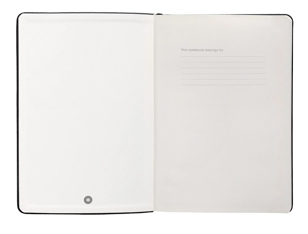 CUADERNO CON GOMILLA ANTARTIK NOTES TAPA DURA A5 HOJAS PUNTOS NEGRO 100 HOJAS 80 GR FSC