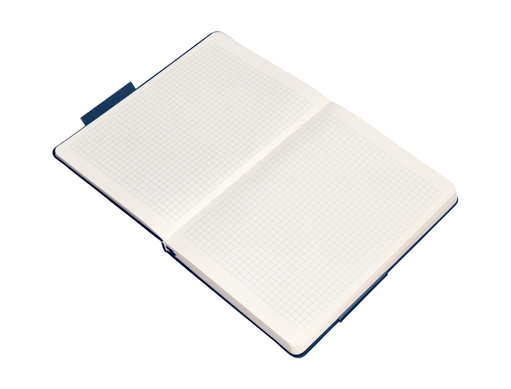 CUADERNO CON GOMILLA ANTARTIK NOTES TAPA DURA A4 HOJAS CUADRICULA AZUL MARINO 100 HOJAS 80 GR FSC
