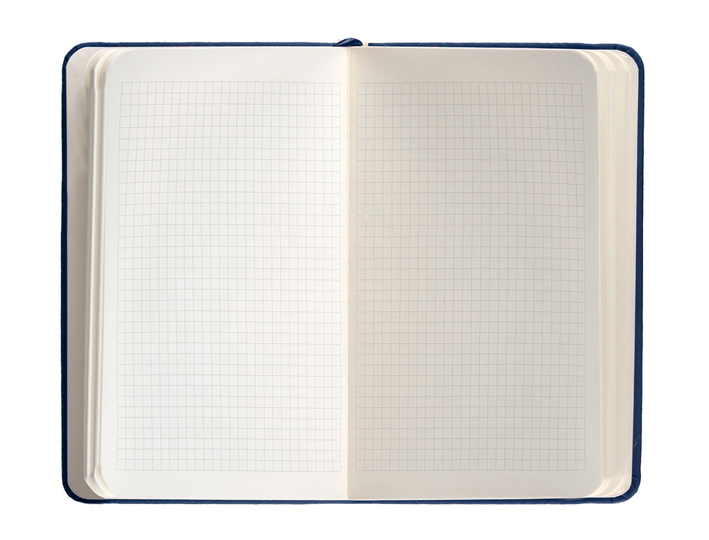 CUADERNO CON GOMILLA ANTARTIK NOTES TAPA DURA A6 HOJAS CUADRICULA AZUL MARINO 100 HOJAS 80 GR FSC