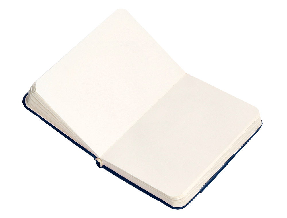CUADERNO CON GOMILLA ANTARTIK NOTES TAPA DURA A7 HOJAS LISAS AZUL MARINO 80 HOJAS 80 GR FSC