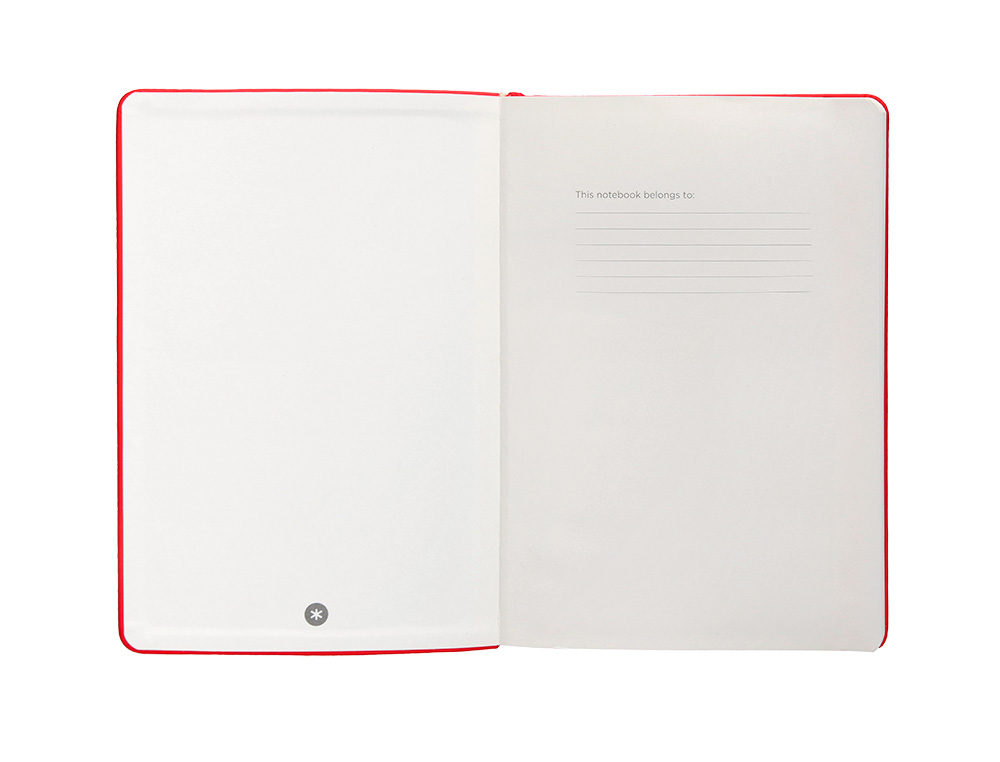 CUADERNO CON GOMILLA ANTARTIK NOTES TAPA DURA A4 HOJAS CUADRICULA ROJO 100 HOJAS 80 GR FSC
