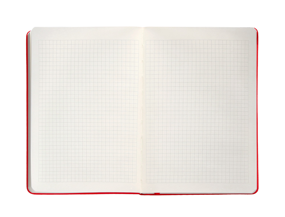 CUADERNO CON GOMILLA ANTARTIK NOTES TAPA DURA A4 HOJAS CUADRICULA ROJO 100 HOJAS 80 GR FSC