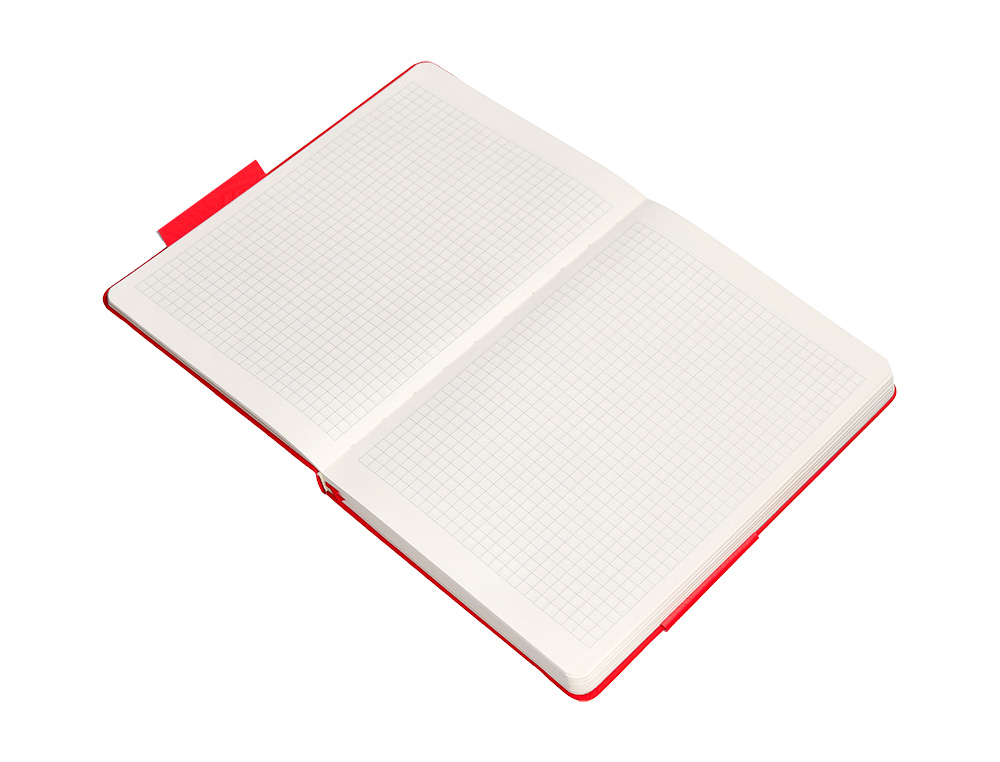 CUADERNO CON GOMILLA ANTARTIK NOTES TAPA DURA A4 HOJAS CUADRICULA ROJO 100 HOJAS 80 GR FSC