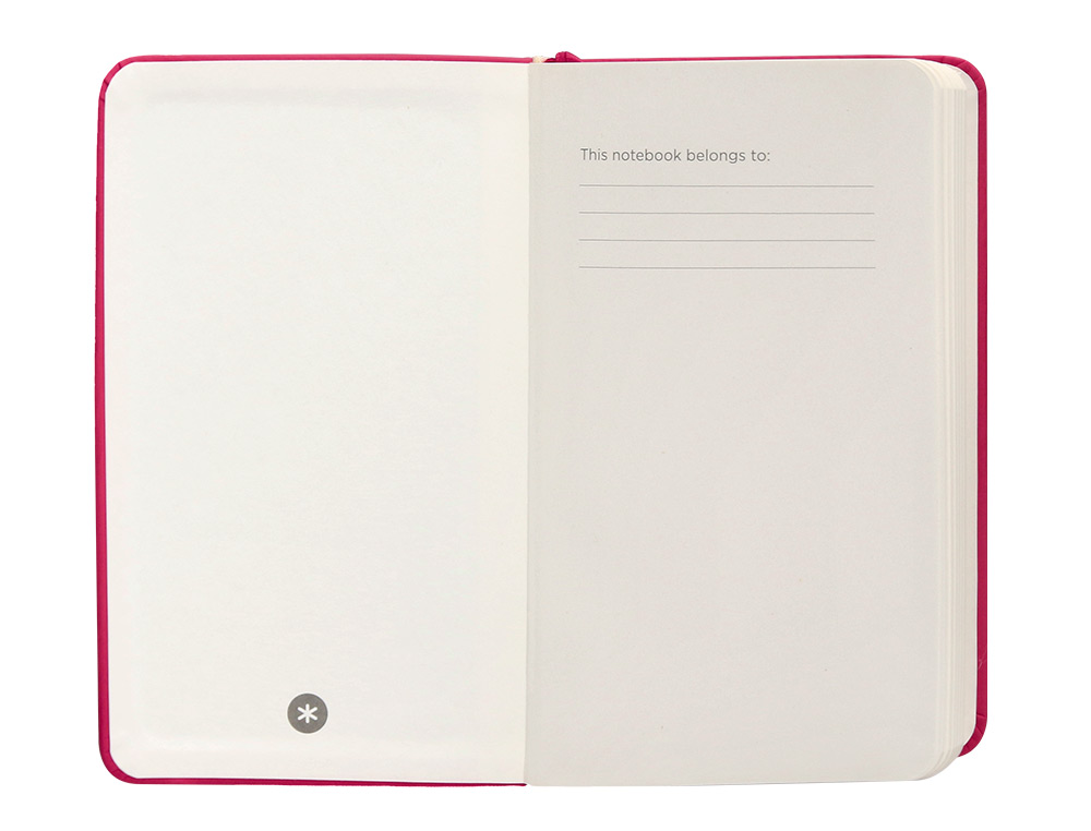 CUADERNO CON GOMILLA ANTARTIK NOTES TAPA DURA A6 HOJAS RAYAS BURDEOS 100 HOJAS 80 GR FSC