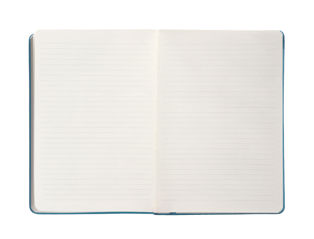 CUADERNO CON GOMILLA ANTARTIK NOTES TAPA DURA A4 HOJAS RAYAS AZUL CLARO 100 HOJAS 80 GR FSC