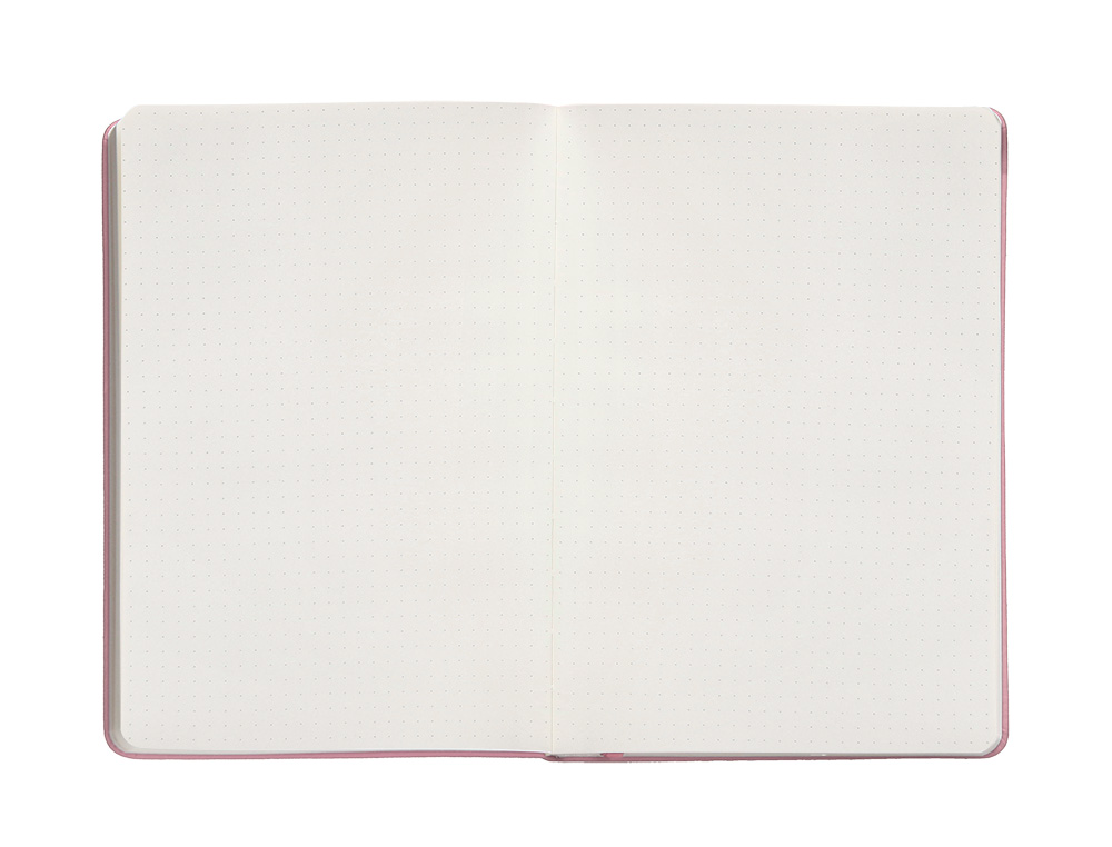 CUADERNO CON GOMILLA ANTARTIK NOTES TAPA DURA A4 HOJAS PUNTOS ROSA PASTEL 100 HOJAS 80 GR FSC