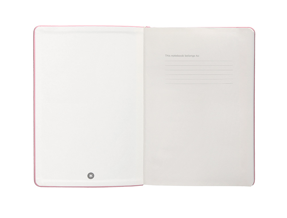 CUADERNO CON GOMILLA ANTARTIK NOTES TAPA DURA A4 HOJAS CUADRICULA ROSA PASTEL 100 HOJAS 80 GR FSC
