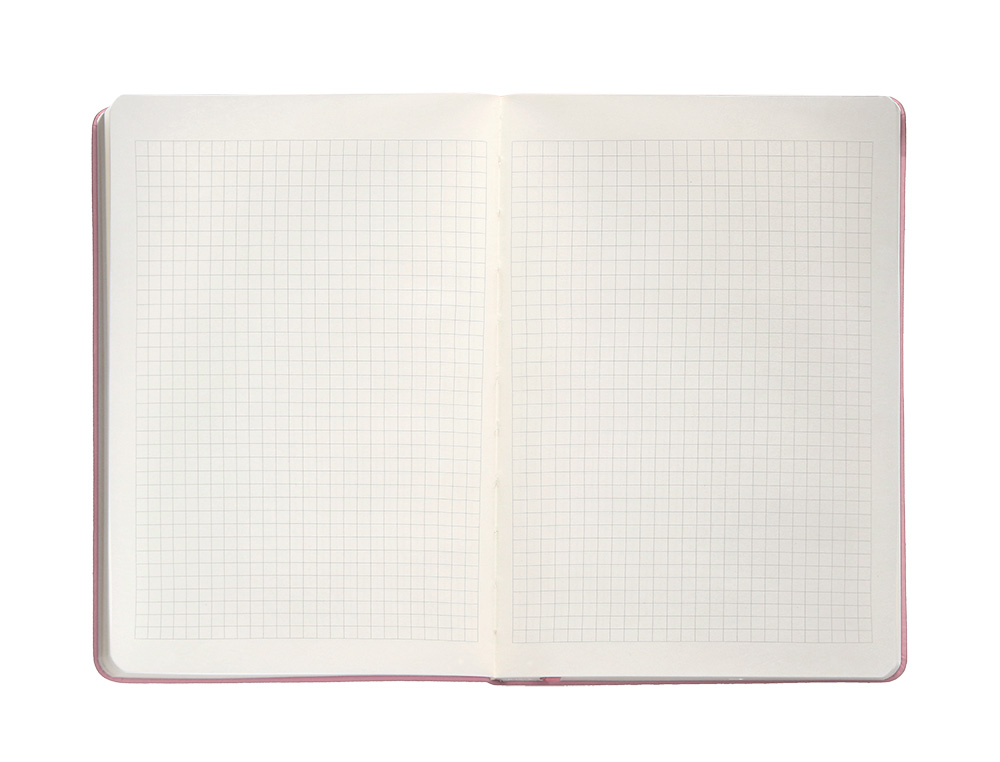 CUADERNO CON GOMILLA ANTARTIK NOTES TAPA DURA A4 HOJAS CUADRICULA ROSA PASTEL 100 HOJAS 80 GR FSC