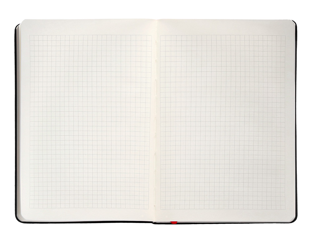 CUADERNO CON GOMILLA ANTARTIK NOTES TAPA DURA A5 HOJAS CUADRICULA NEGRO Y ROJO 100 HOJAS 80 GR FSC