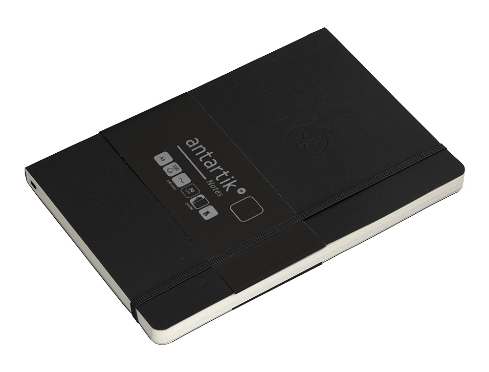 CUADERNO CON GOMILLA ANTARTIK NOTES TAPA BLANDA A5 HOJAS LISAS NEGRO 80 HOJAS 80 GR FSC