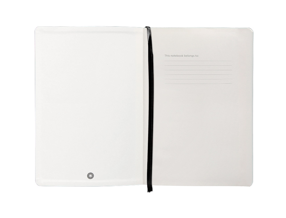 CUADERNO CON GOMILLA ANTARTIK NOTES TAPA BLANDA A5 HOJAS RAYAS NEGRO 80 HOJAS 80 GR FSC