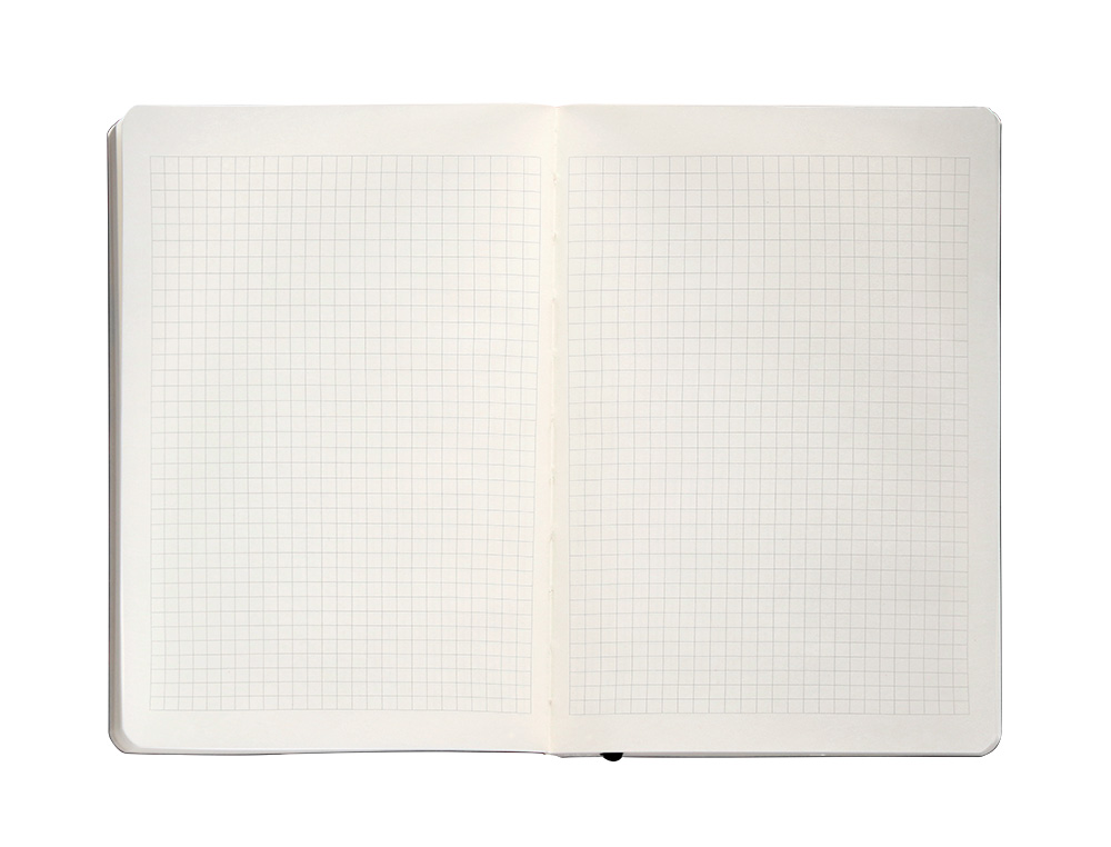 CUADERNO CON GOMILLA ANTARTIK NOTES TAPA BLANDA A5 HOJAS CUADRICULA NEGRO 80 HOJAS 80 GR FSC