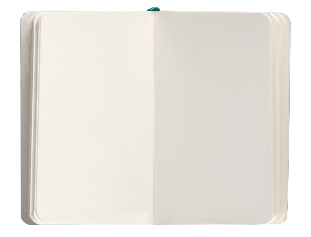 CUADERNO CON GOMILLA ANTARTIK NOTES TAPA BLANDA A6 HOJAS LISAS VERDE AGUAMARINA 100 HOJAS 80 GR FSC