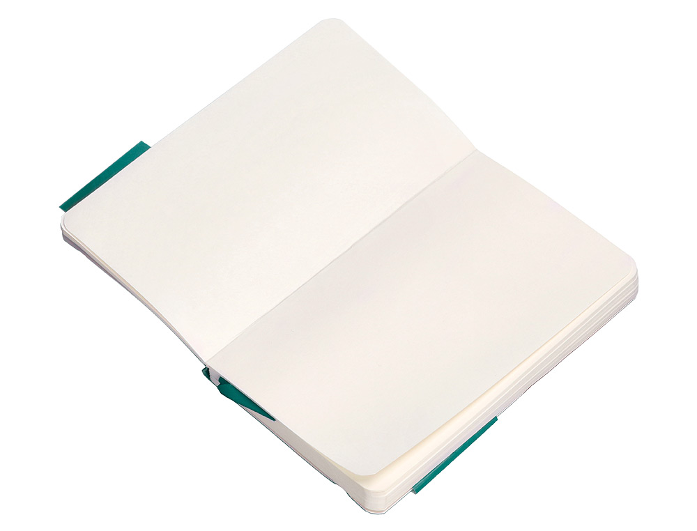 CUADERNO CON GOMILLA ANTARTIK NOTES TAPA BLANDA A6 HOJAS LISAS VERDE AGUAMARINA 100 HOJAS 80 GR FSC