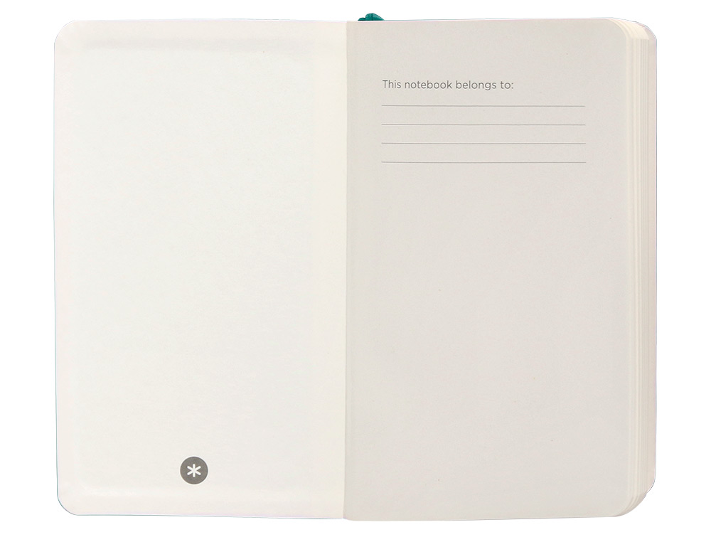 CUADERNO CON GOMILLA ANTARTIK NOTES TAPA BLANDA A6 HOJAS LISAS VERDE AGUAMARINA 100 HOJAS 80 GR FSC