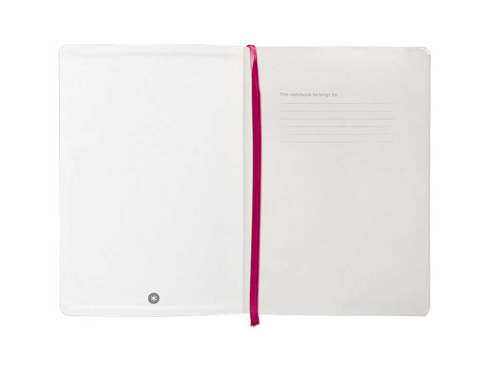 CUADERNO CON GOMILLA ANTARTIK NOTES TAPA BLANDA A5 HOJAS PUNTOS BURDEOS 80 HOJAS 80 GR FSC