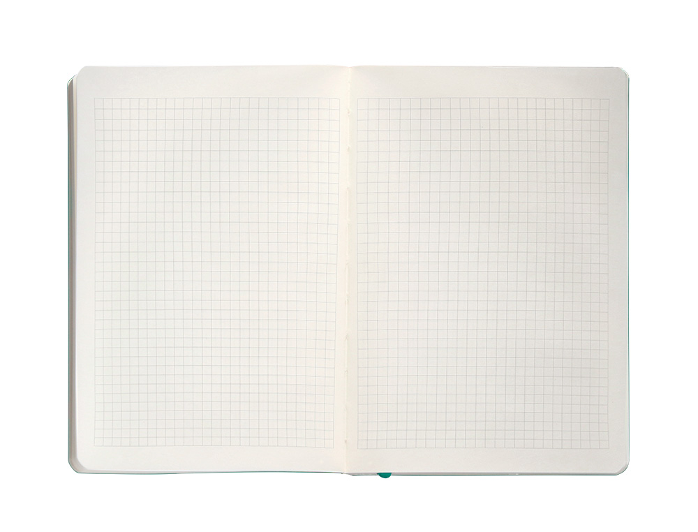 CUADERNO CON GOMILLA ANTARTIK NOTES TAPA BLANDA A5 HOJAS CUADRICULA TURQUESA 80 HOJAS 80 GR FSC