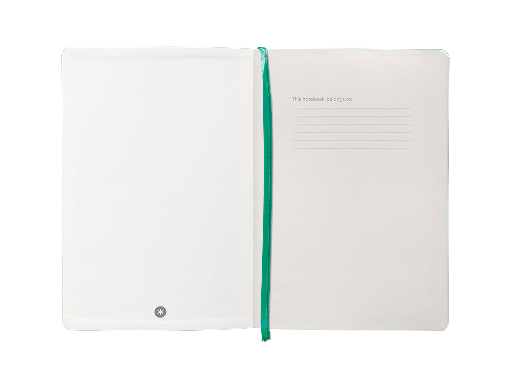CUADERNO CON GOMILLA ANTARTIK NOTES TAPA BLANDA A5 HOJAS CUADRICULA TURQUESA 80 HOJAS 80 GR FSC
