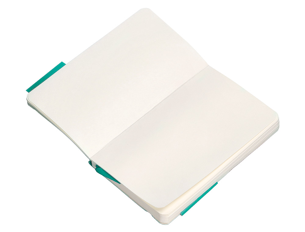 CUADERNO CON GOMILLA ANTARTIK NOTES TAPA BLANDA A6 HOJAS LISAS TURQUESA 100 HOJAS 80 GR FSC
