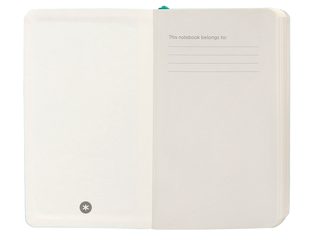CUADERNO CON GOMILLA ANTARTIK NOTES TAPA BLANDA A6 HOJAS LISAS TURQUESA 100 HOJAS 80 GR FSC