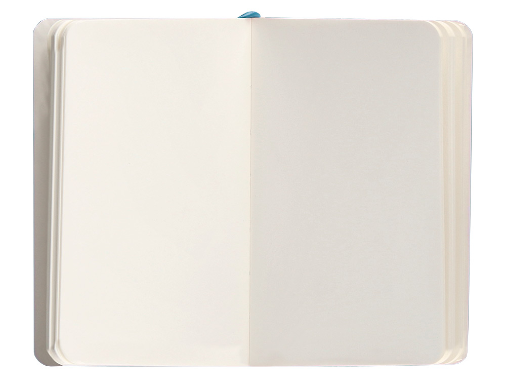 CUADERNO CON GOMILLA ANTARTIK NOTES TAPA BLANDA A6 HOJAS LISAS AZUL CLARO 100 HOJAS 80 GR FSC