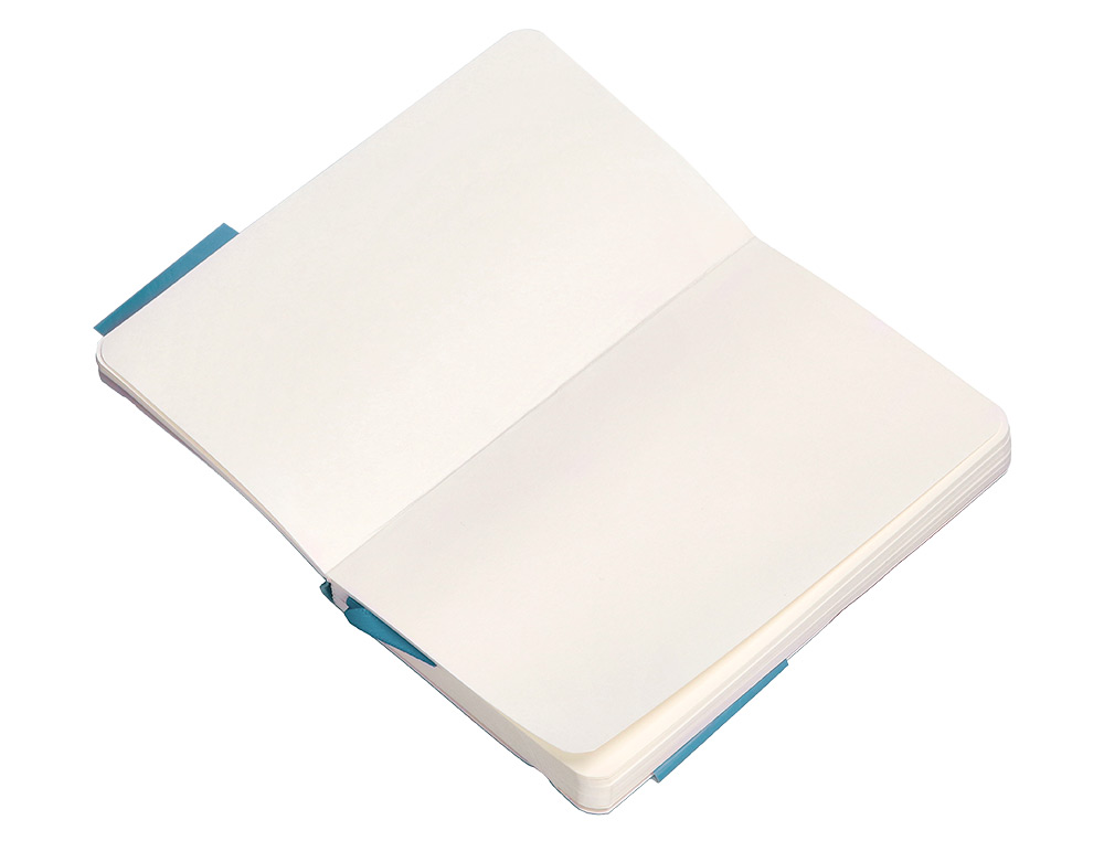 CUADERNO CON GOMILLA ANTARTIK NOTES TAPA BLANDA A6 HOJAS LISAS AZUL CLARO 100 HOJAS 80 GR FSC