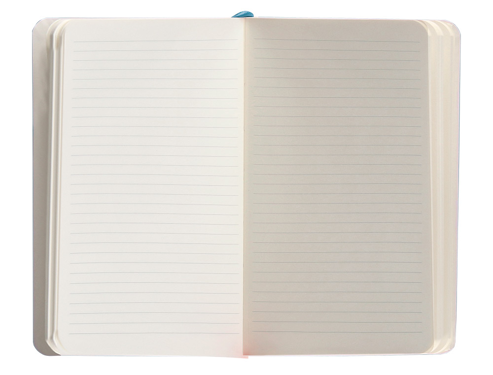 CUADERNO CON GOMILLA ANTARTIK NOTES TAPA BLANDA A6 RAYAS AZUL CLARO 100 HOJAS 80 GR FSC