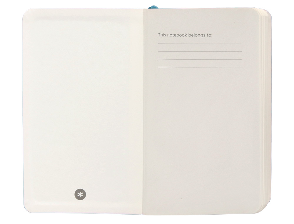 CUADERNO CON GOMILLA ANTARTIK NOTES TAPA BLANDA A6 CUADRICULA AZUL CLARO 100 HOJAS 80 GR FSC