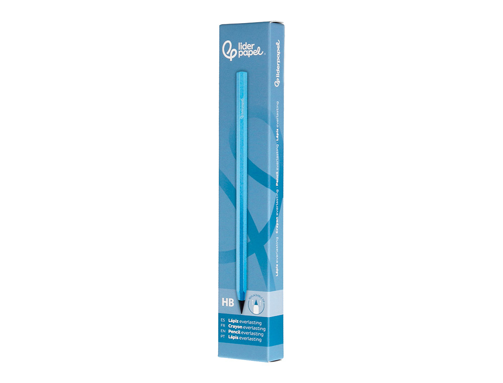 LAPIZ DE GRAFITO INFINITO LIDERPAPEL ALUMINIO HEXAGONAL AZUL ULTRA RESISTENTE 1 PUNTA DE RECAMBIO