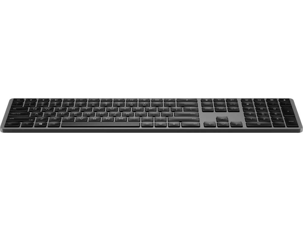 TECLADO HP 975 DUAL INALAMBRICO BLUETOOTH 5.0 RETROILUMINACION USB-C COLOR GRIS