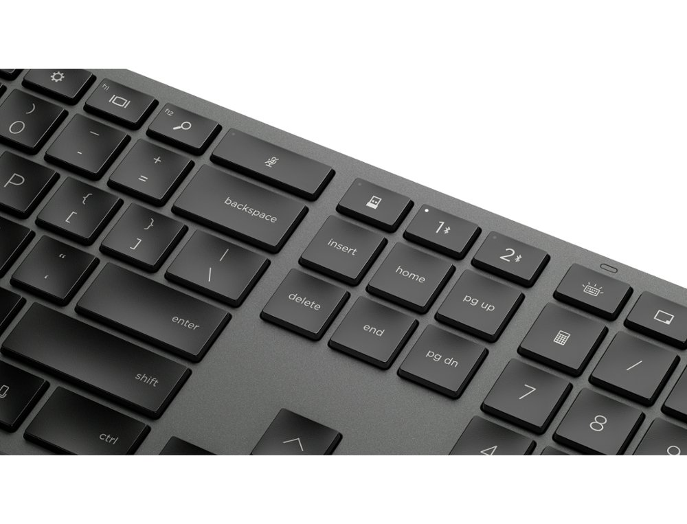 TECLADO HP 975 DUAL INALAMBRICO BLUETOOTH 5.0 RETROILUMINACION USB-C COLOR GRIS