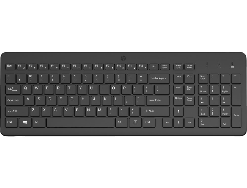 TECLADO HP 225 INALAMBRICO QWERTY COLOR NEGRO