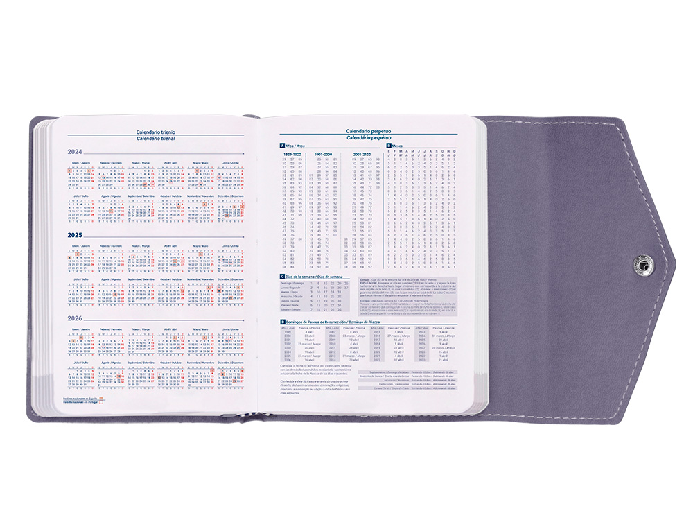 AGENDA ENCUADERNADA LIDERPAPEL PSARA A5 2025 DIA PAGINA PAPEL 70 GR COLORES SURTIDOS