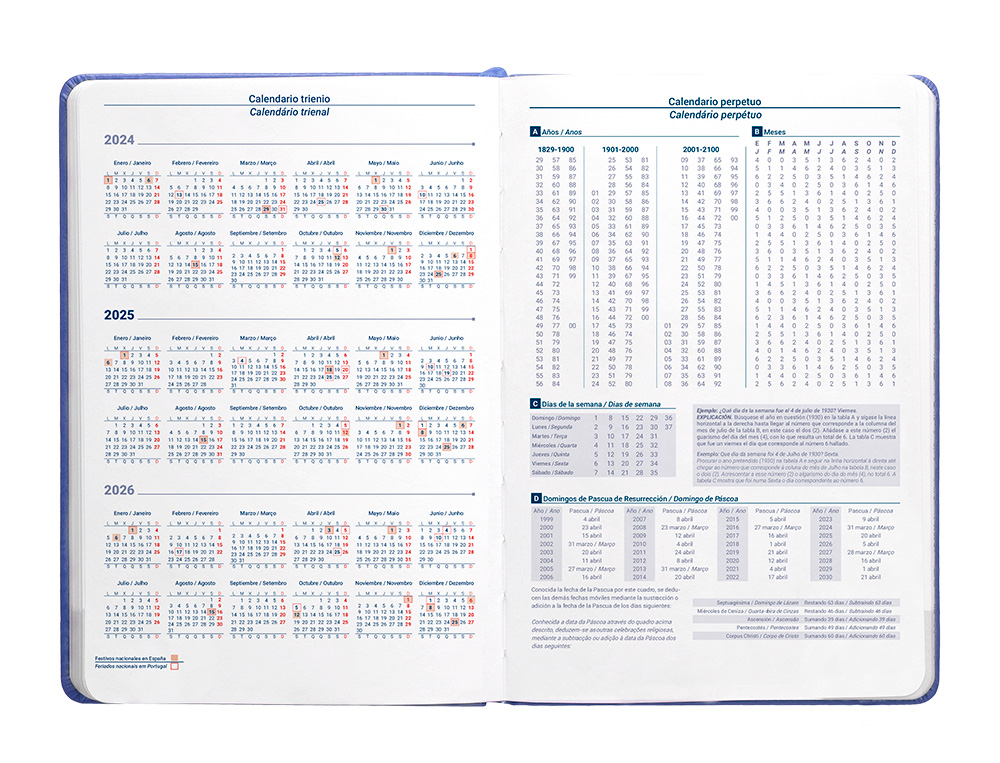 AGENDA ENCUADERNADA LIDERPAPEL KINAROS A5 2025 DIA PAGINA COLOR AZUL PAPEL 70 GR