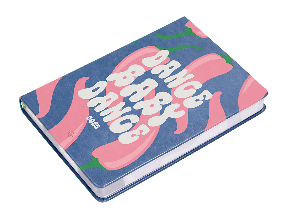 AGENDA ENCUADERNADA LIDERPAPEL KINAROS A5 2025 DIA PAGINA COLOR AZUL PAPEL 70 GR