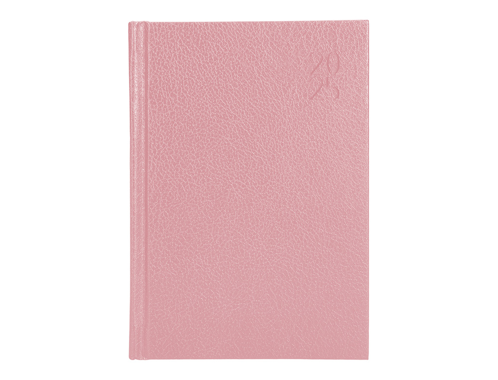 AGENDA ENCUADERNADA LIDERPAPEL CORFU A5 2025 DIA PAGINA COLOR ROSA NUDE PAPEL 60 GR