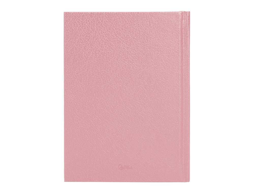AGENDA ENCUADERNADA LIDERPAPEL CORFU A5 2025 DIA PAGINA COLOR ROSA NUDE PAPEL 60 GR
