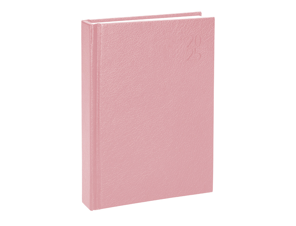 AGENDA ENCUADERNADA LIDERPAPEL CORFU A5 2025 DIA PAGINA COLOR ROSA NUDE PAPEL 60 GR