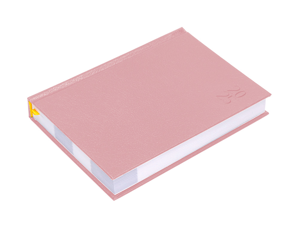 AGENDA ENCUADERNADA LIDERPAPEL CORFU A5 2025 DIA PAGINA COLOR ROSA NUDE PAPEL 60 GR
