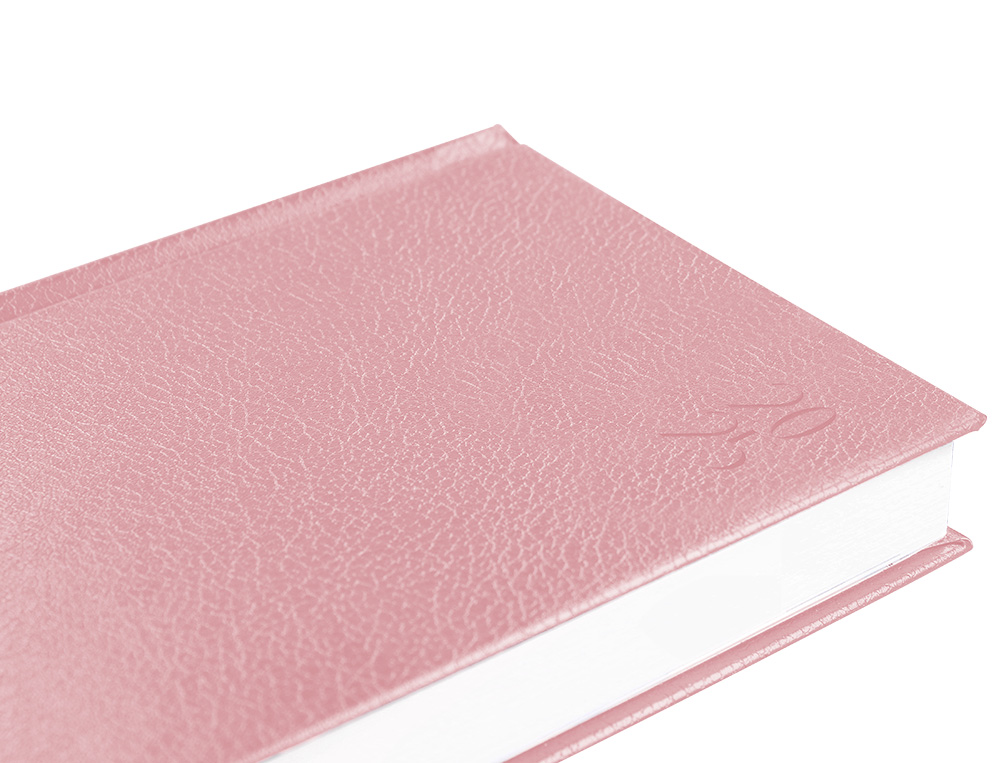 AGENDA ENCUADERNADA LIDERPAPEL CORFU A5 2025 DIA PAGINA COLOR ROSA NUDE PAPEL 60 GR