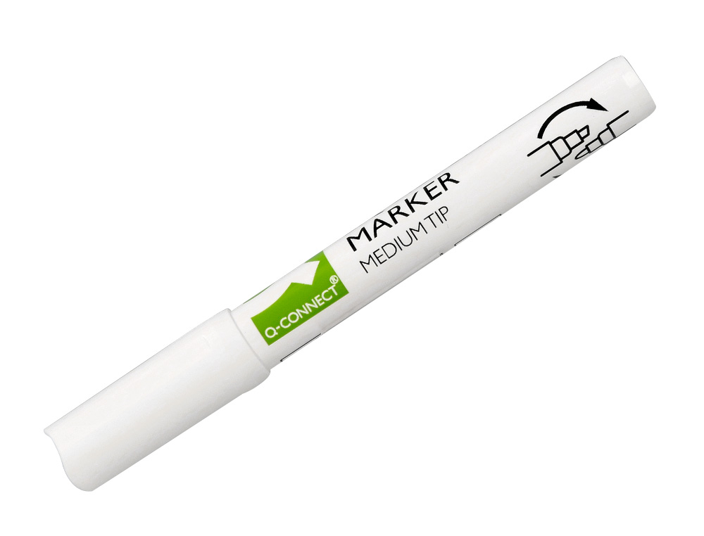 ROTULADOR Q-CONNECT TIZA LIQUIDA PUNTA REDONDA TRAZO 3 MM CAJA DE 4 UNIDADES COLOR BLANCO