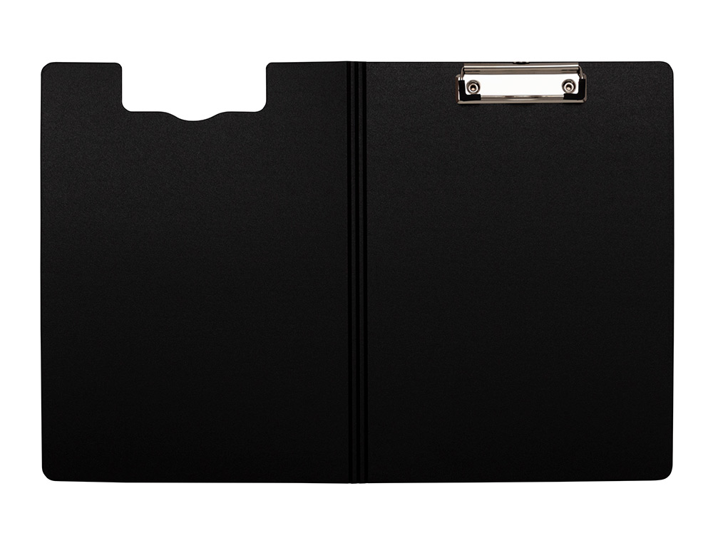 CARPETA Q-CONNECT MINICLIP SUPERIOR DIN A4 PLASTICO 50% RECICLADO NEGRO GROSOR 2,1 MM