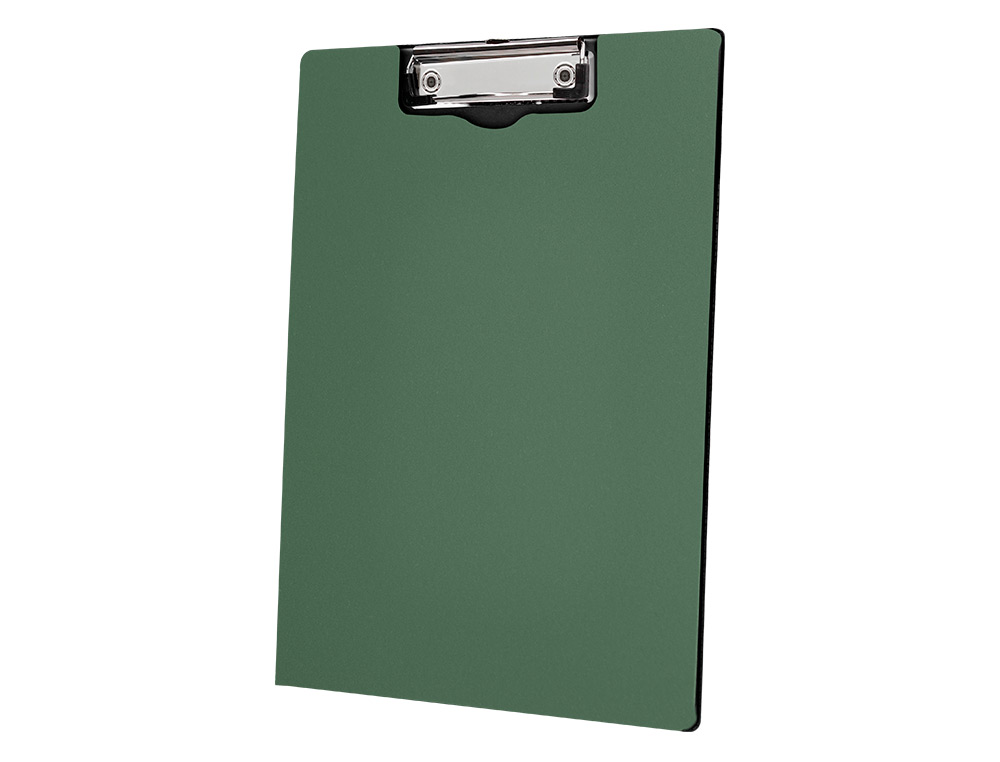 CARPETA Q-CONNECT MINICLIP SUPERIOR DIN A4 PLASTICO 50% RECICLADO VERDE OLIVA GROSOR 2,1 MM