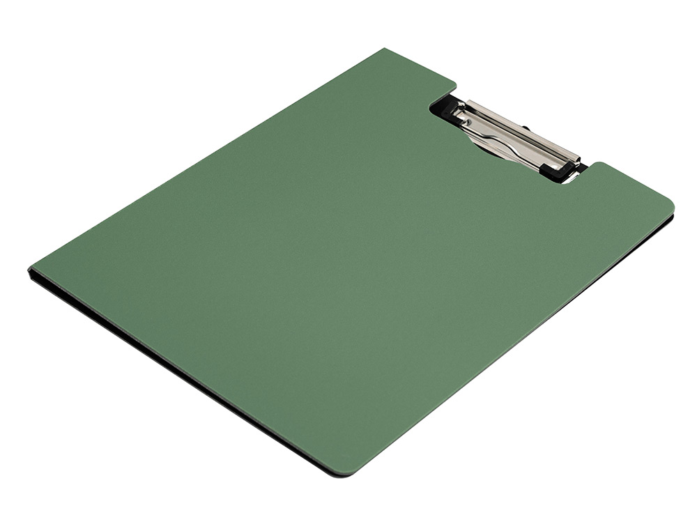 CARPETA Q-CONNECT MINICLIP SUPERIOR DIN A4 PLASTICO 50% RECICLADO VERDE OLIVA GROSOR 2,1 MM